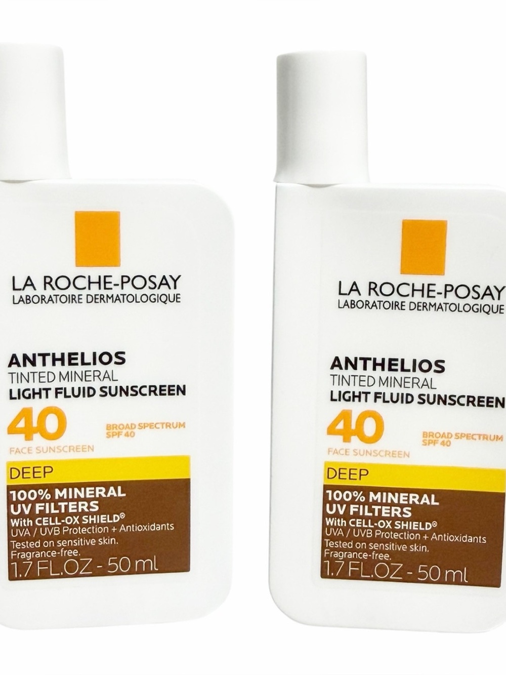 {Set of 2} LA ROCHE-POSAY Anthelios Tinted Mineral Sunscreen SPF 50 ~ DEEP ~ New